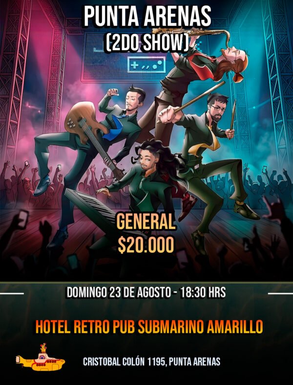 Punta Arenas 2do show afiche tienda Concierto Gamer en Punta Arenas (2do Show)